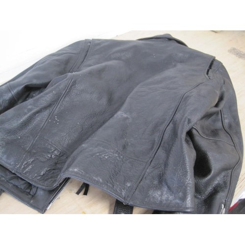 102 - Wilson's Leather XL Bomber-style Motorbike Jacket