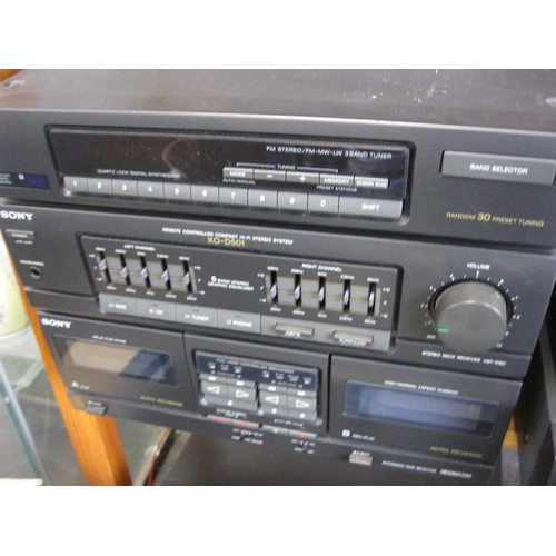 A Sony XO-D501 Remote Control Stereo System with turntable