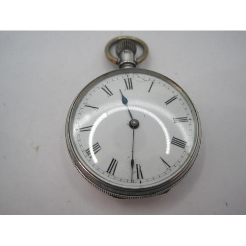 50 - Waltham silver open face pocket watch, dial with Roman chapter, movement marked A.M. Watch Co Waltha... 