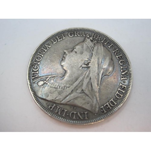 104 - 1897 Queen Victoria silver crown, circulated