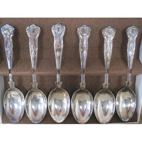 185 - Three boxes of Arthur Price silver plated Kings Pattern Cutlery