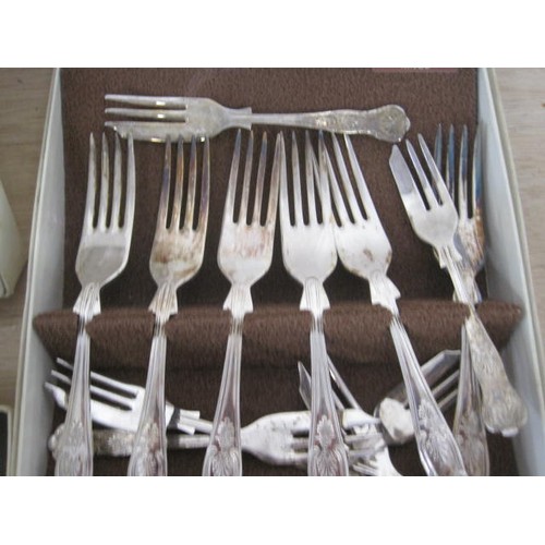 185 - Three boxes of Arthur Price silver plated Kings Pattern Cutlery