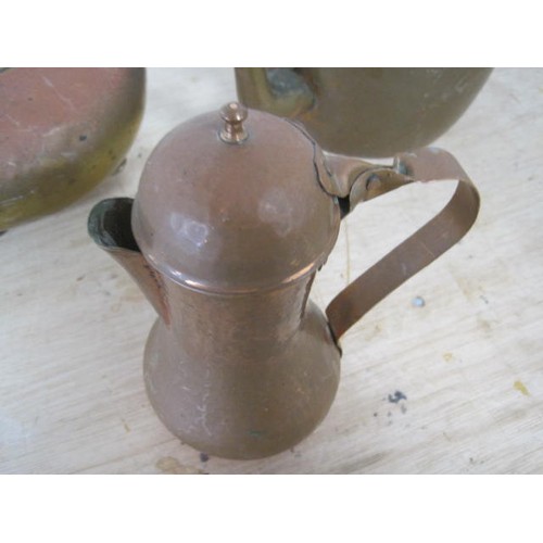 64 - Two Copper Kettles and a Coffee Pot