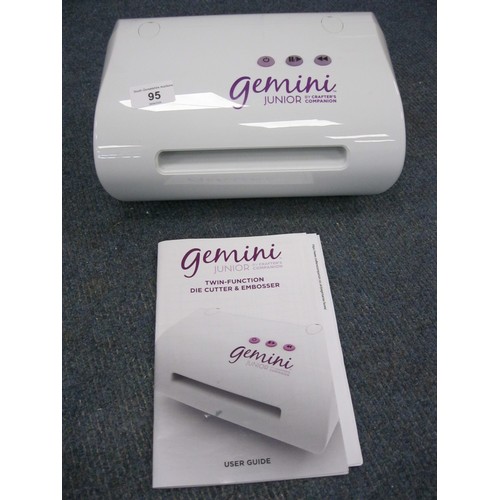 198 - A Gemini Junior twin function die cutter & embosser by Crafter's Companion, with instruction manual,... 