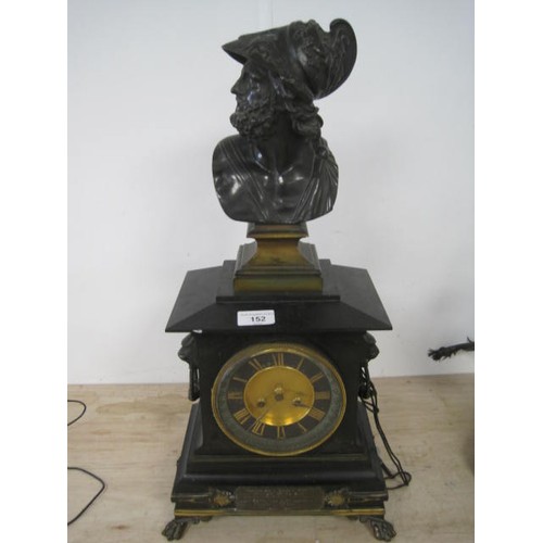 152 - Maritime history - an imposing 19th century striking table clock with presentation inscription relat... 