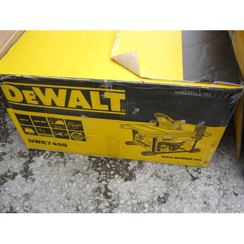10 - A DeWalt DWE7485 Table Saw, boxed and apparently unused, plus a DeWalt DE7450 Stand for the same, al... 