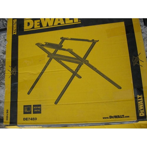 10 - A DeWalt DWE7485 Table Saw, boxed and apparently unused, plus a DeWalt DE7450 Stand for the same, al... 