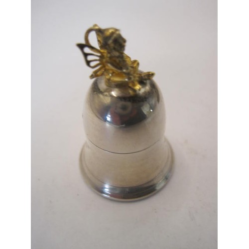 Aristocrat by Harman Brothers silver tooth fairy bell, screw top