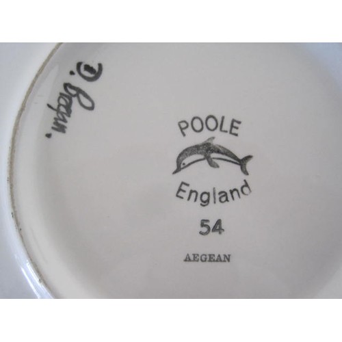 206 - Large Poole Pottery 1970's Charger, Aegean pattern - Donna Brogan