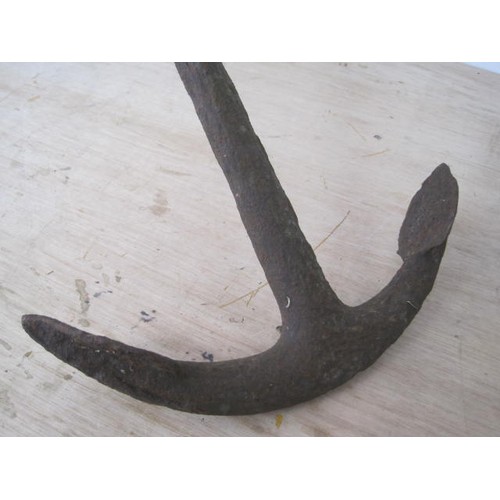 114 - Ships anchor, overall length excluding ring about 57cm, the stock about 59cm, of some age and extens... 