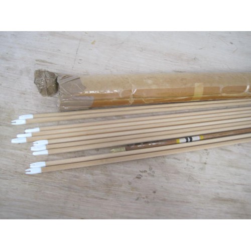 241 - A package yew wood arrow shafts with tips, unfletched, all unused an in perfect condition