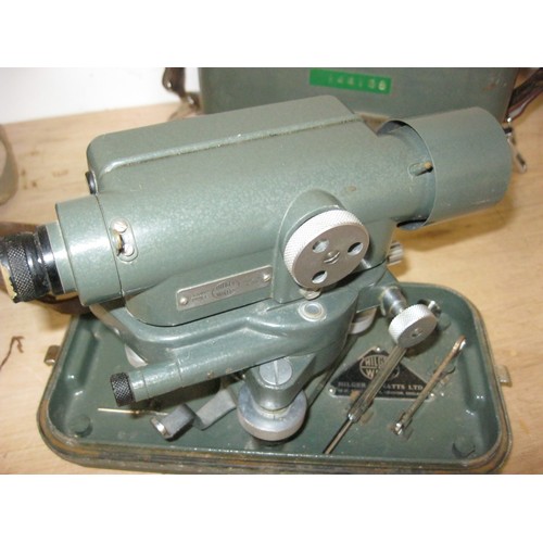 13 - Two Hilger & Wats Theodolite and metal carry case