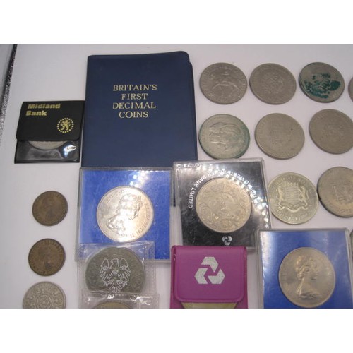 247 - A bag of mixed GB coins, mostly QEII commemorative crowns