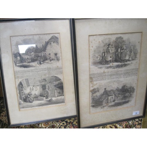 79 - Dorset social history - Two framed pages from the Illustrated London News September 5 1846, part of ... 