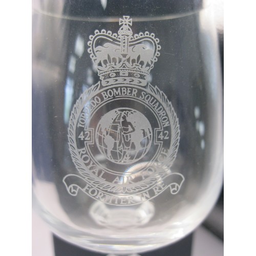 71 - Commemorative glass drinking vessels, all with original boxes - pair of Royal Doulton tumblers engra... 