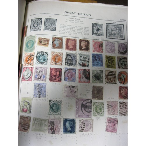 214 - A Triumph stamp album containing a large selection of stamps including some interesting early Britis... 