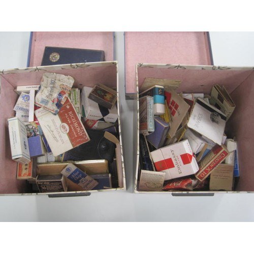 62 - An accumulation of cigarette cartons, part cartons and match boxes, mostly British, a/f no contents,... 