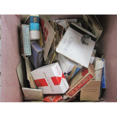 62 - An accumulation of cigarette cartons, part cartons and match boxes, mostly British, a/f no contents,... 