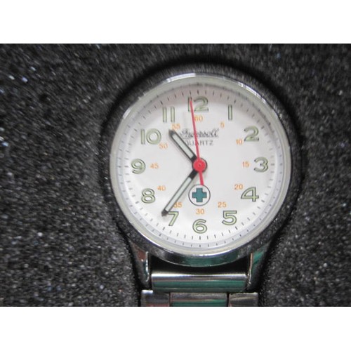 136 - Ingersoll Florence Nightingale commemorative nurse's quartz fob watch (requires new battery), with o... 