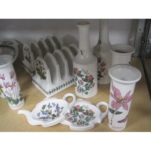 76 - Various items of Portmeirion including four spill vases, one lidded tureen ,a large handled tray and... 