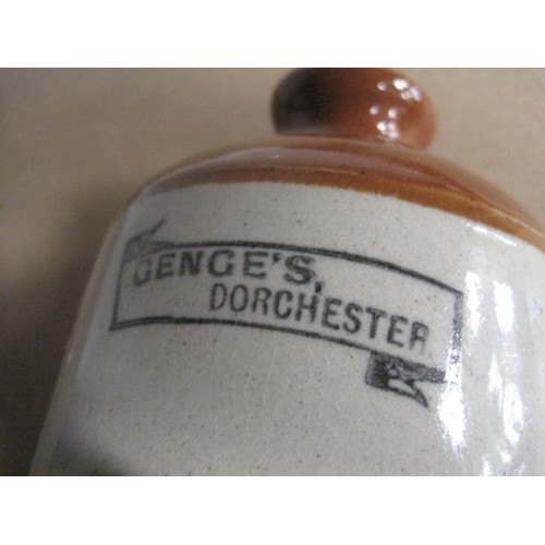 121 - Dorset interest - a stoneware hot water bottle or foot warmer, marked Genge's Dorchester