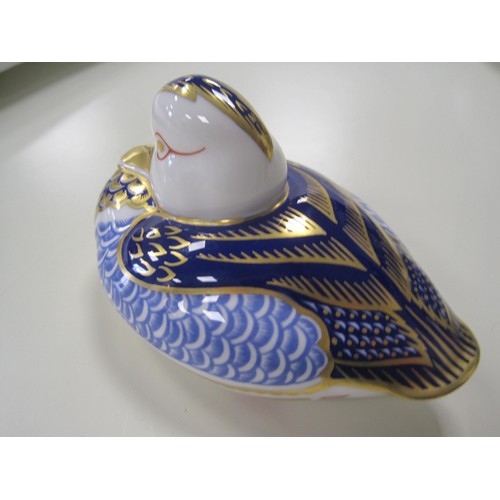 171 - Royal Crown Derby Duck with Gold Stopper, retired 1997.  Unboxed but in good order