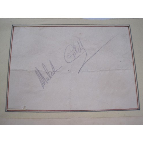 230 - Autograph of Sir Malcolm Campbell dated 1939. Paper slip pasted on paper with holograph label 'Autog... 