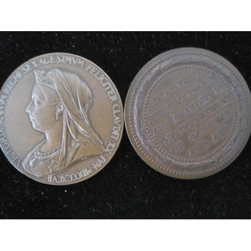 235 - Commemorative medals and Victorian school prize medals - (1) Westminster Industrial Exhibition award... 