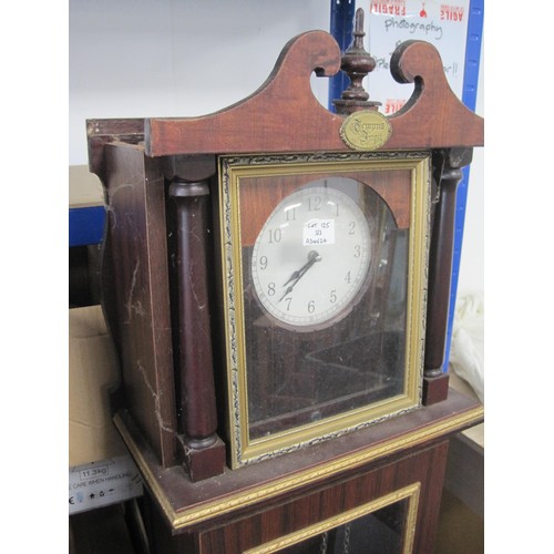 Three put-together long case clocks, all a/f - (1) grandmother clock ...