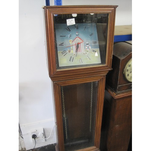 Three put-together long case clocks, all a/f - (1) grandmother clock ...