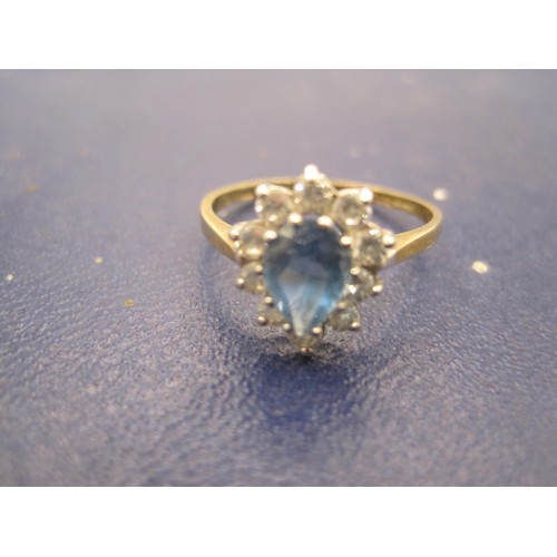 19 - 9ct Gold and Cubic Zircona ring (Size M, 1.67g)