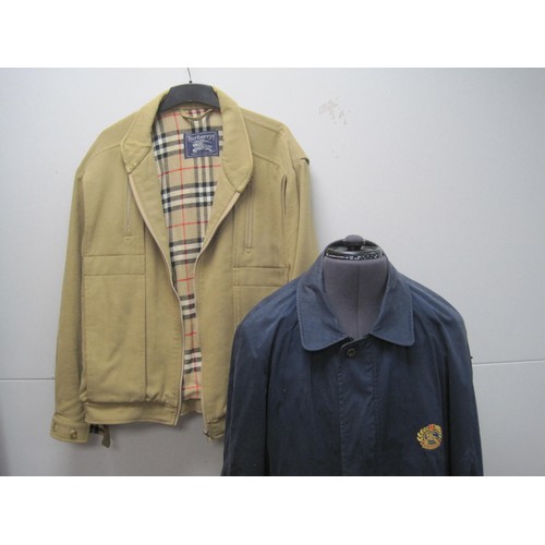 83 - Two Burberrys jackets, both a/f. (1) Burberrys wool and alpaca gents beige zip-front jacket. Extensi... 