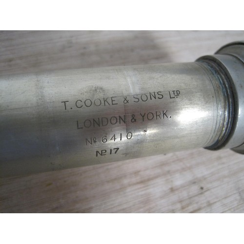 92 - A telescope manufactured by T Cooke and sons  in good condition .
length when pulled   inches