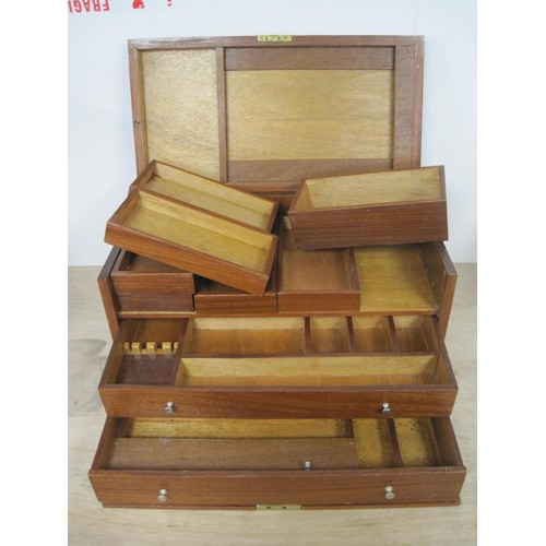 190 - A collector's chest and two storage boxes -the plywood and veneer collector's chest with hinged lid ... 