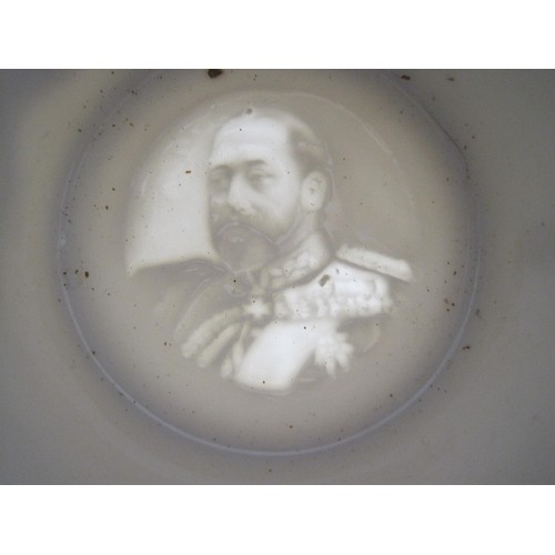 163 - Royal commemorative medallions including Victoria and an Edward VII mug with lithophane portrait in ... 