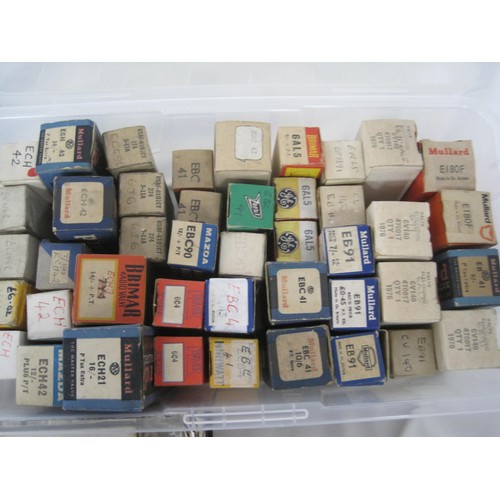 26 - An assortment of mainly boxed valves, some new old stock, some used, includes a number of amplifier ... 