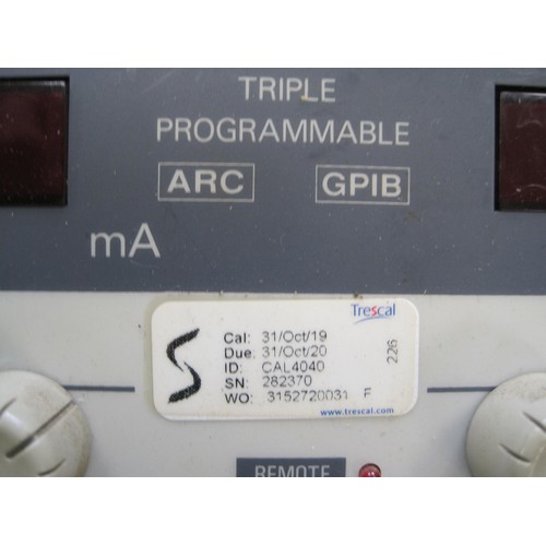 49 - A Thurlby Thandar Instruments triple-programmable stabilised power supply unit model PL330, powers o... 