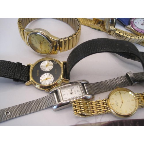 62 - An assortment of thirteen ladies quartz wrist watches, including Lorus, Limit, Sekonda, Rotary etc. ... 