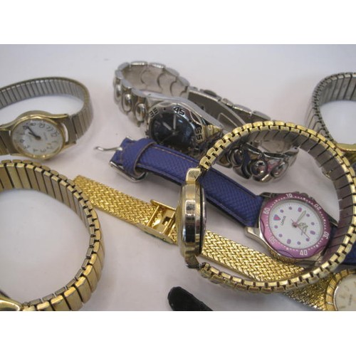 62 - An assortment of thirteen ladies quartz wrist watches, including Lorus, Limit, Sekonda, Rotary etc. ... 