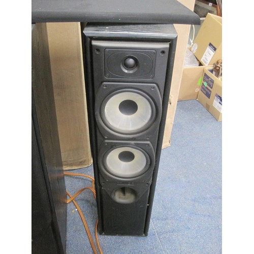 48 - A pair of Mission 75 floor standing speakers, in full working order but with some marks to casing