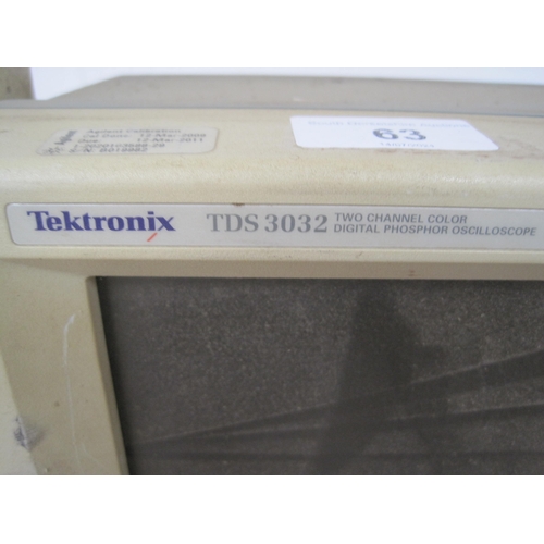 63 - Tektronix TDS3032 two channel color, digital phosphor oscilloscope