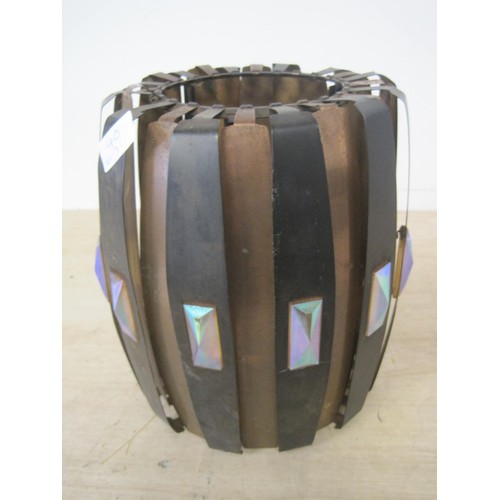 40 - MCM metal lamp shade 28cm tall