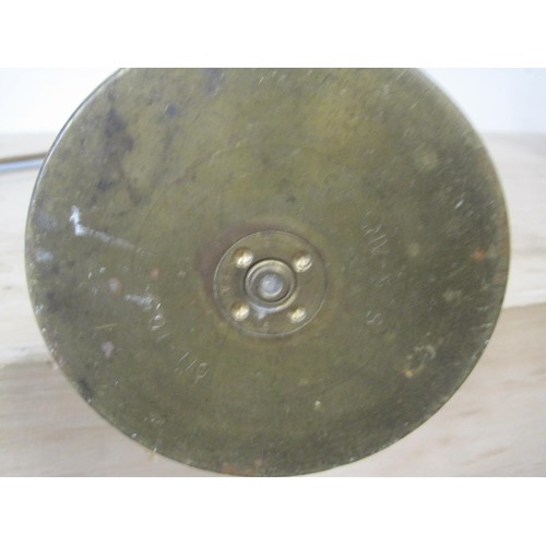 171 - A huge French brass shell case/stick stand for the 105mm projectile.  Stamped to the base: CN-105-F1... 