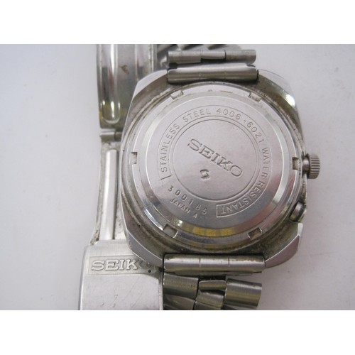 159 - Three Seiko gents wristwatches a/f - (1) A Bell-Matic 4006-6021 (does not adjust or run, requires at... 