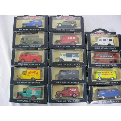 92 - Fourteen Lledo Days Gone Vanguards 'Fifties and Sixties' Classic Collection die cast model vehicles,... 