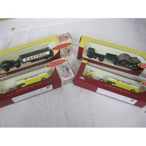 76 - Four Lledo Trackside diecast model vehicles, in original boxes - DG172000 AEC Tanker Castrol, DG1750... 