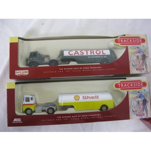 76 - Four Lledo Trackside diecast model vehicles, in original boxes - DG172000 AEC Tanker Castrol, DG1750... 