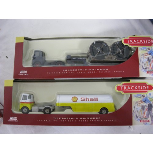 76 - Four Lledo Trackside diecast model vehicles, in original boxes - DG172000 AEC Tanker Castrol, DG1750... 