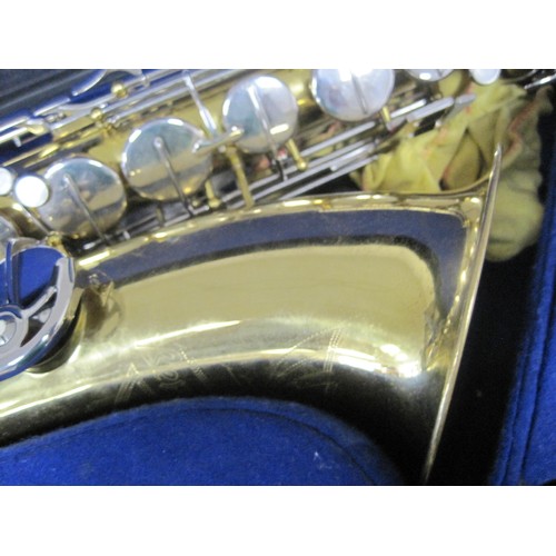 3 - A vintage Tenor saxophone by Berg Larsen, cased, in apparent good order, with mouthpiece etc