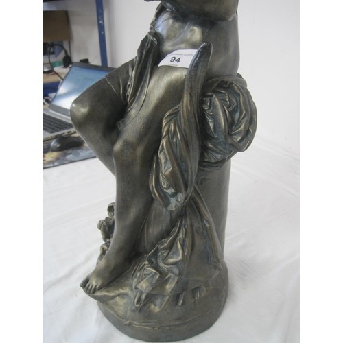 94 - Large Bronzed Figurine after Carrier Belleuse, of 'Allegory of Peace'